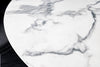 Round Dining Table Horizon 120cm Ceramic White Marble
