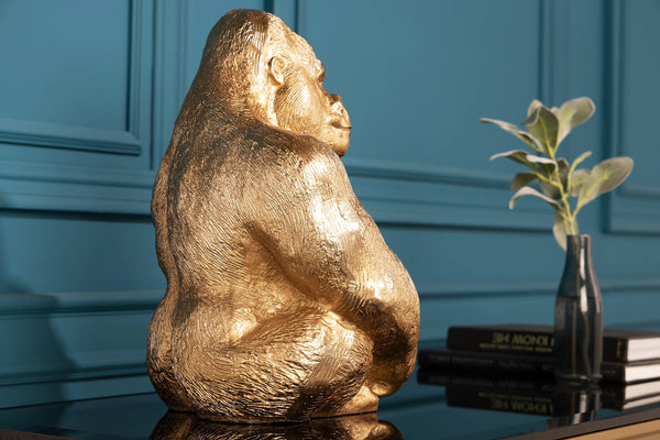 Gorilla Kong Figure 43cm Metal Gold