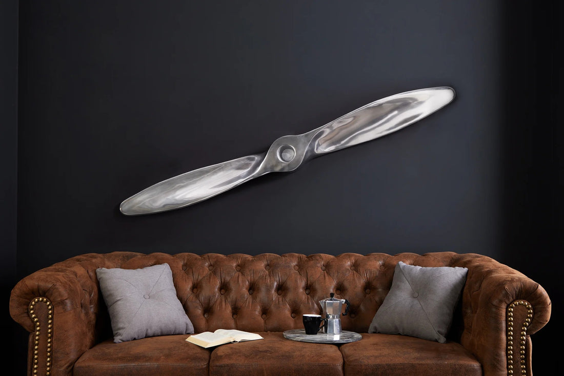 Decorative Propeller Screw 110cm Metal Silver