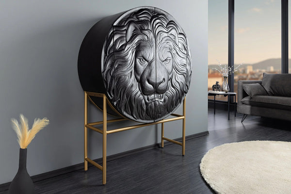 Cabinet Lion 140cm Mango Wood Black