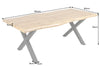 Dining Table Cortez 160cm Wild Oak Look X-Frame