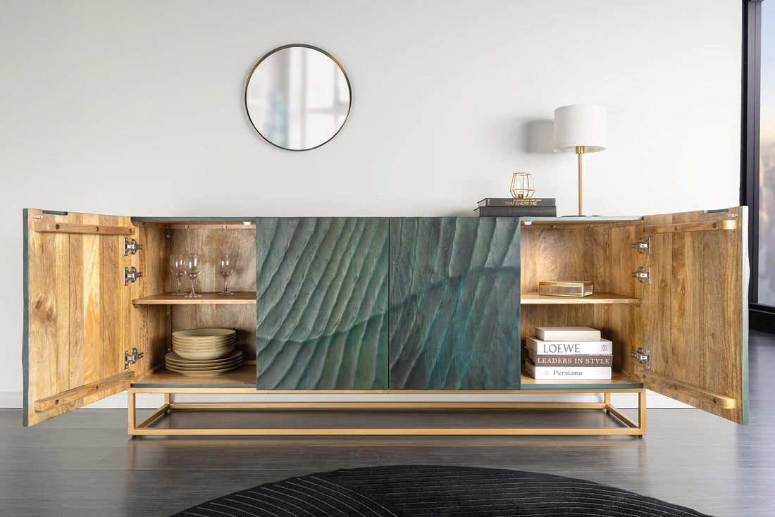 Sideboard Fossil 177cm Mango Wood Turquoise