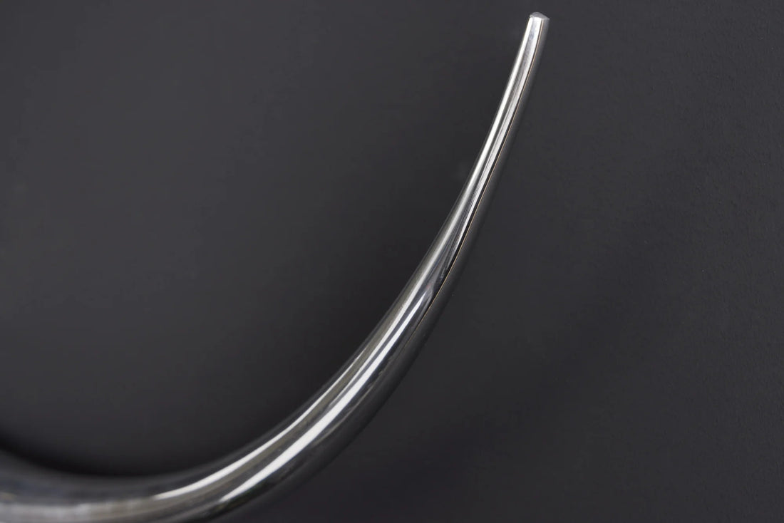 Decorative Bull Horns Texas 120cm Metal Chrome