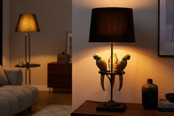 Table Lamp Wildlife 75cm Golden Parrots