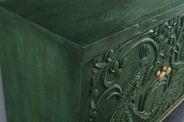 Sideboard Peacock 175cm Mango Wood Green
