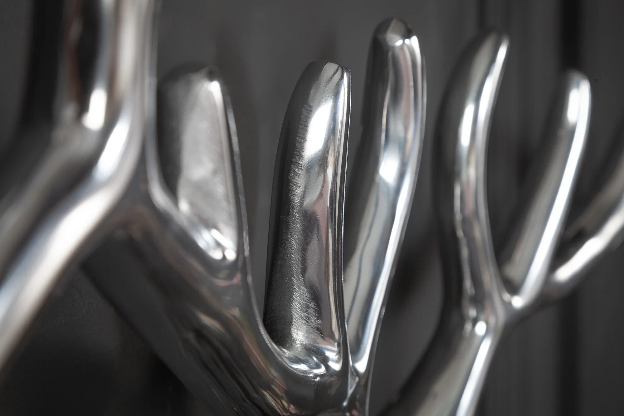 Deer Antler Veado 98cm Metal Silver