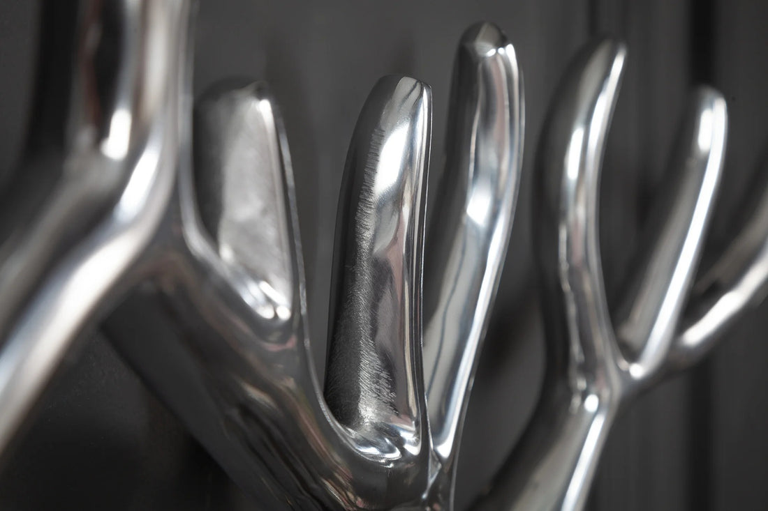Deer Antler Veado 98cm Metal Silver