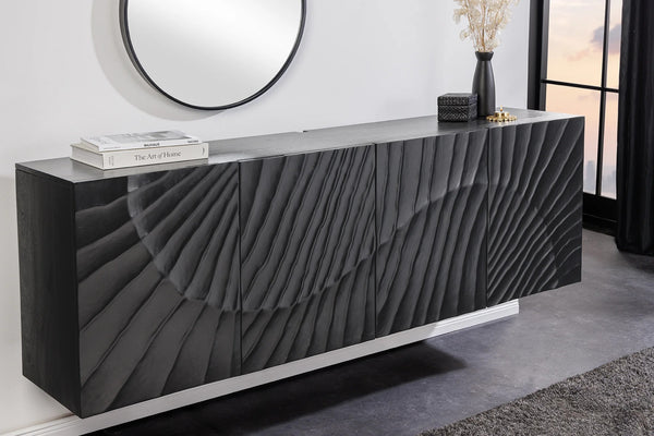 Floating Sideboard Fossil 177cm Mango Wood Black