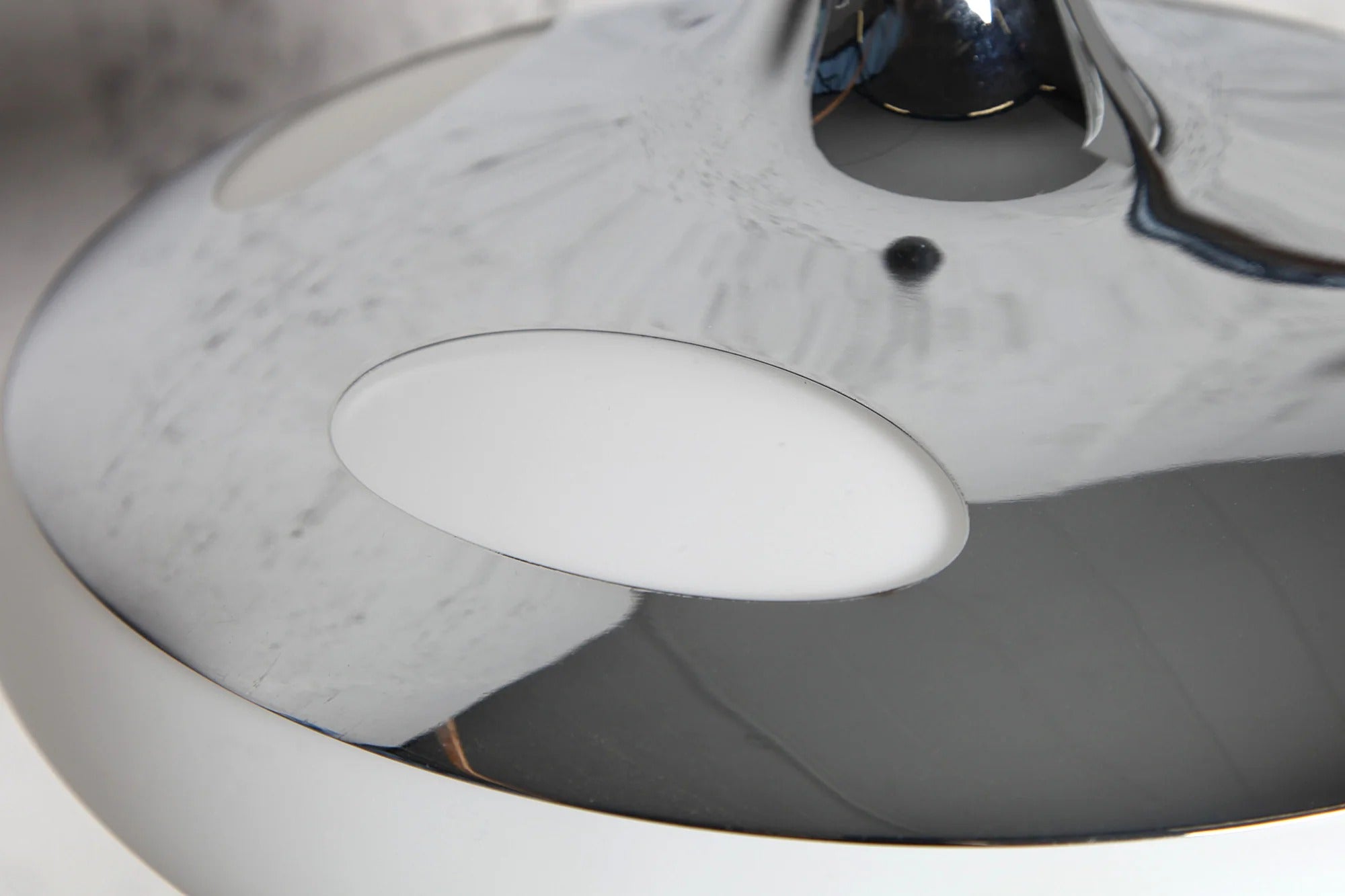 Table Lamp Luna Logo 45cm Metal Silver