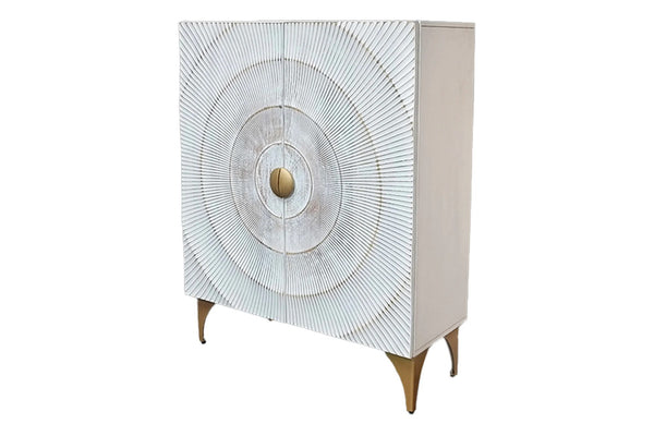 Cabinet Golden Eye 120cm Mango Wood White