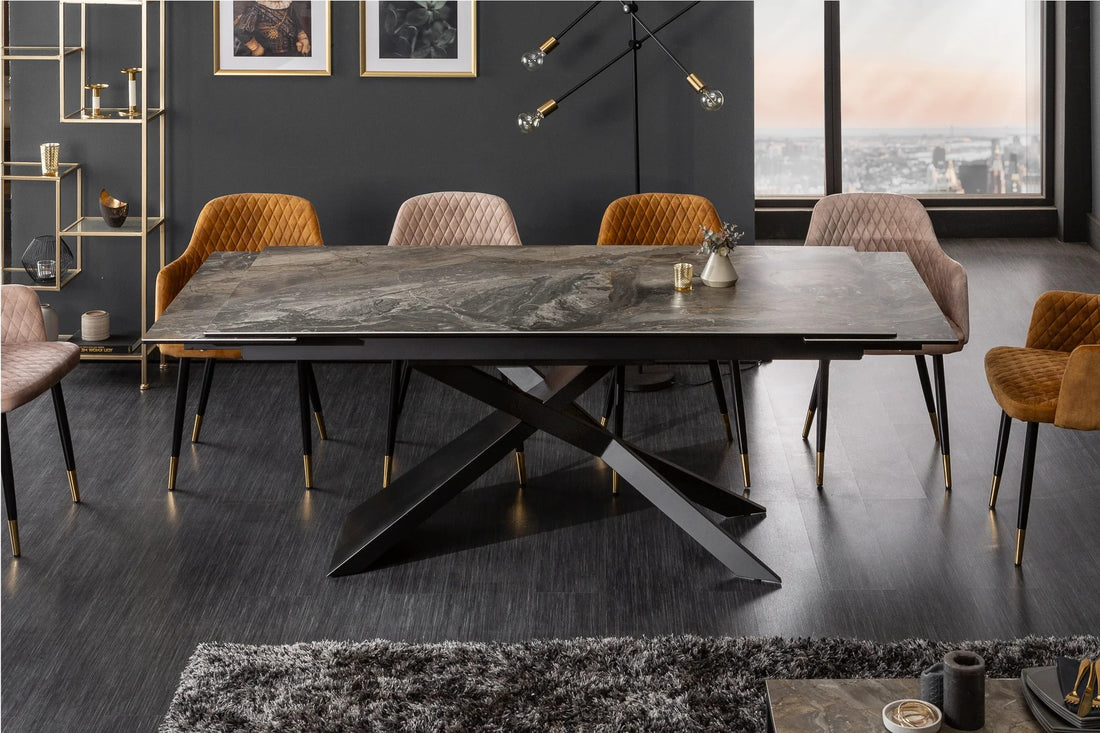 Extendable Dining Table Galactic 180-220-260cm Ceramic Marble Look