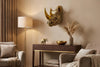 Wall Decoration Rhino 39cm Polyresin Gold