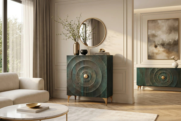 Cabinet Golden Eye 120cm Mango Wood Turquoise