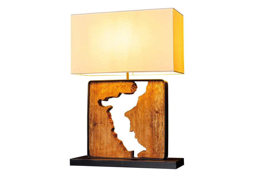 Table Lamp Designed By Nature 58cm Rain Tree Wood Natural