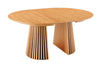 Round Extendable Dining Table Yoko 120-160-200cm Oak Wood Natural