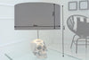 Table Lamp Skull 44cm Metal Black