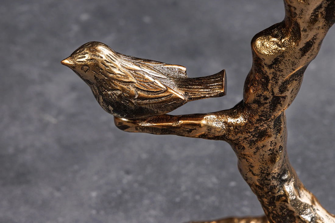 Side Table Birds 62cm Metal Brass