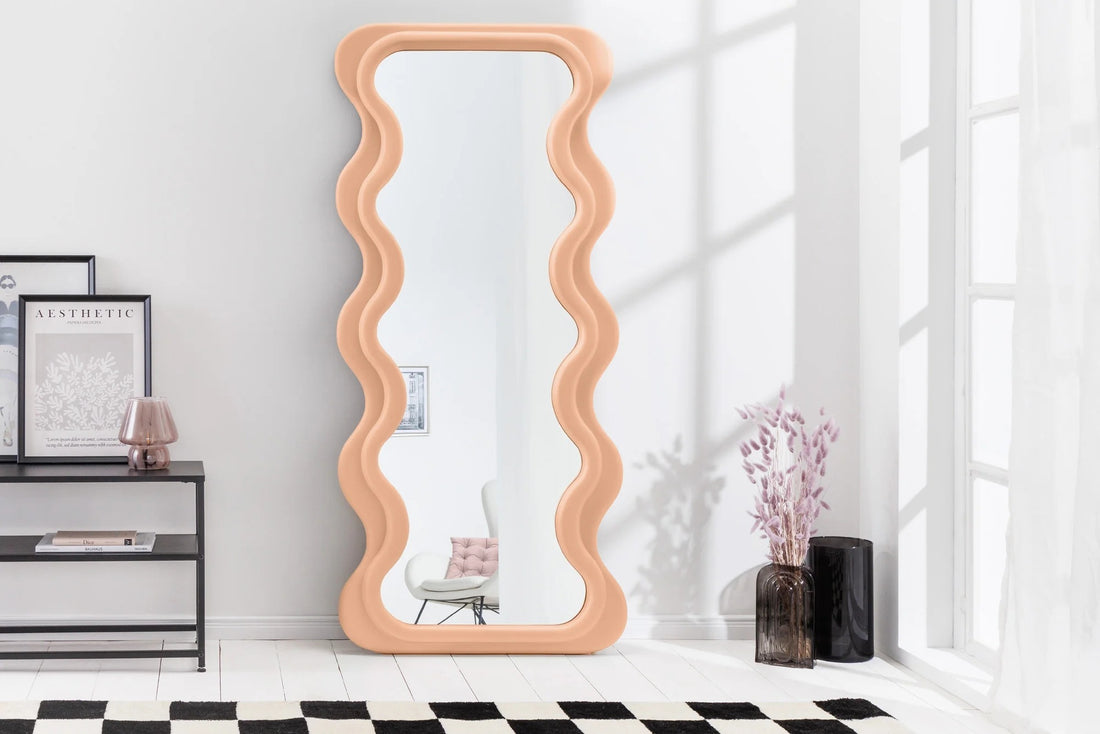 Wall Mirror Curvy 160cm Apricot