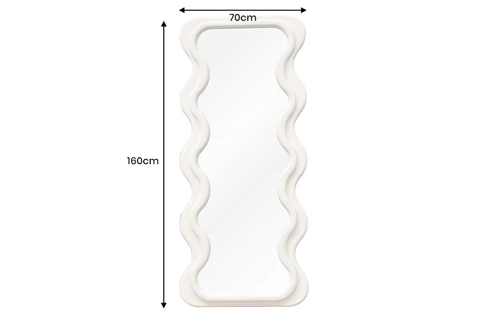 Wall Mirror Curvy 160cm White