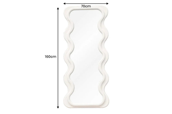 Wall Mirror Curvy 160cm White