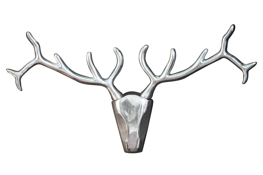 Deer Antler Veado 98cm Metal Silver