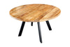 Round Dining Table Blacksmith 140cm Mango Wood Natural