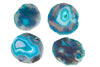 Set Of 4 Stone Coaster 11cm Agate Green