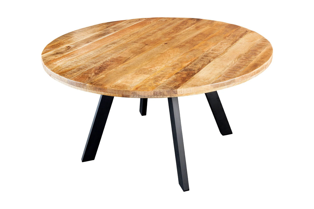 Round Dining Table Blacksmith 145cm Mango Wood Natural