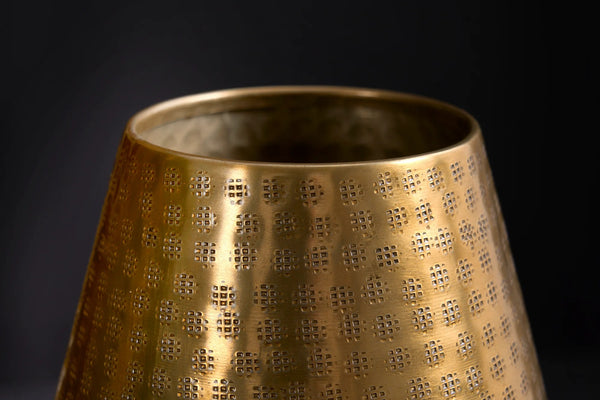 Vase Organic Orient 50cm Hammered Metal Gold