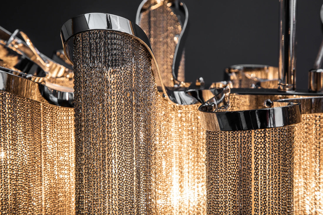 Hanging Lamp Elegance 118cm Metal Silver