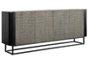 Sideboard Croco 177cm Mango Wood Grey & Black