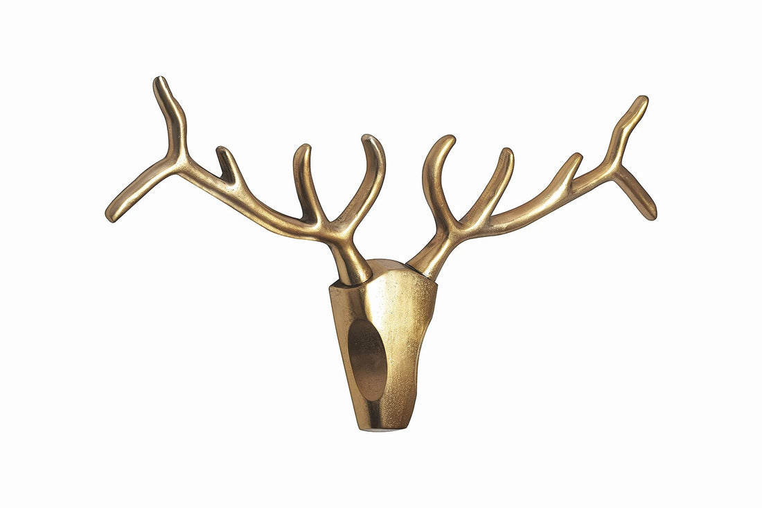 Deer Antler Veado 98cm Metal Gold