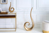 Vase Wave 106cm Metal Gold