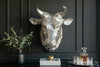 Decorative Bull Head Torero 65cm Metal Silver