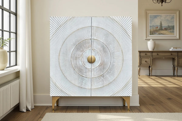 Cabinet Golden Eye 120cm Mango Wood White