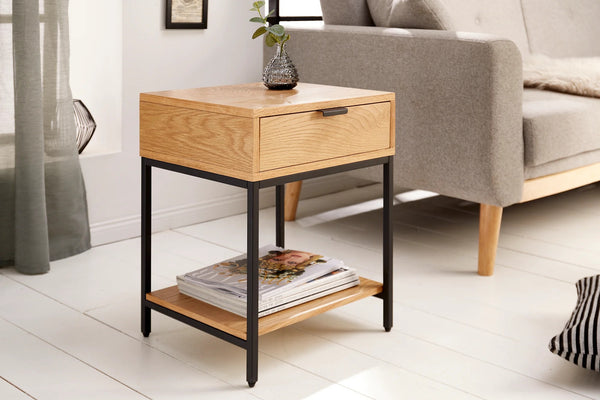 Side Table Elements 50cm Oak Look Natural