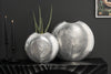 Set Of 2 Vases Oriental 30cm/40cm Metal Silver