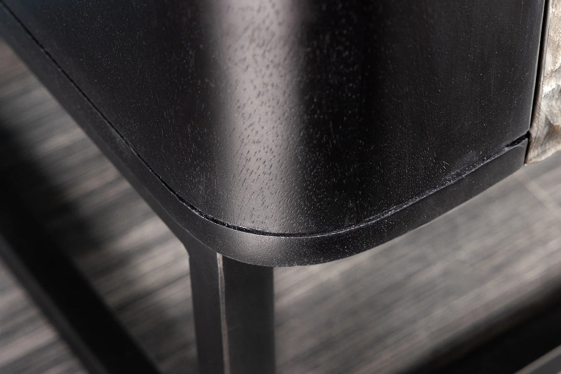 Cabinet Croco 120cm Mango Wood Grey & Black