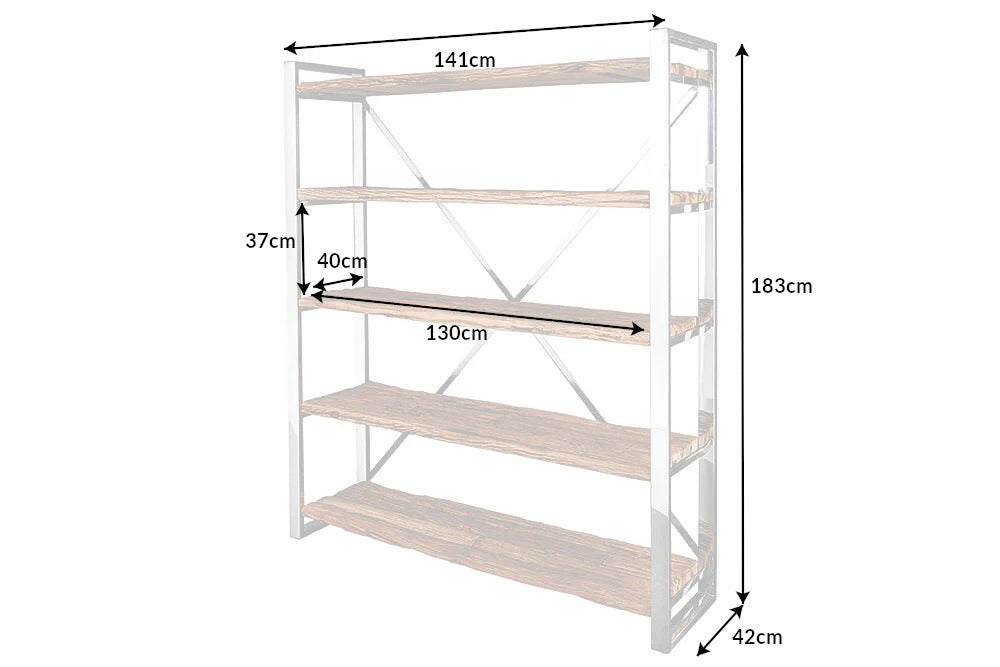 Shelf Rack Barracuda 183cm Recycled Wood Brown