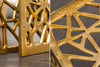 Set Of 2 Nesting Coffee Tables Abstract 39cm/50cm Metal Gold