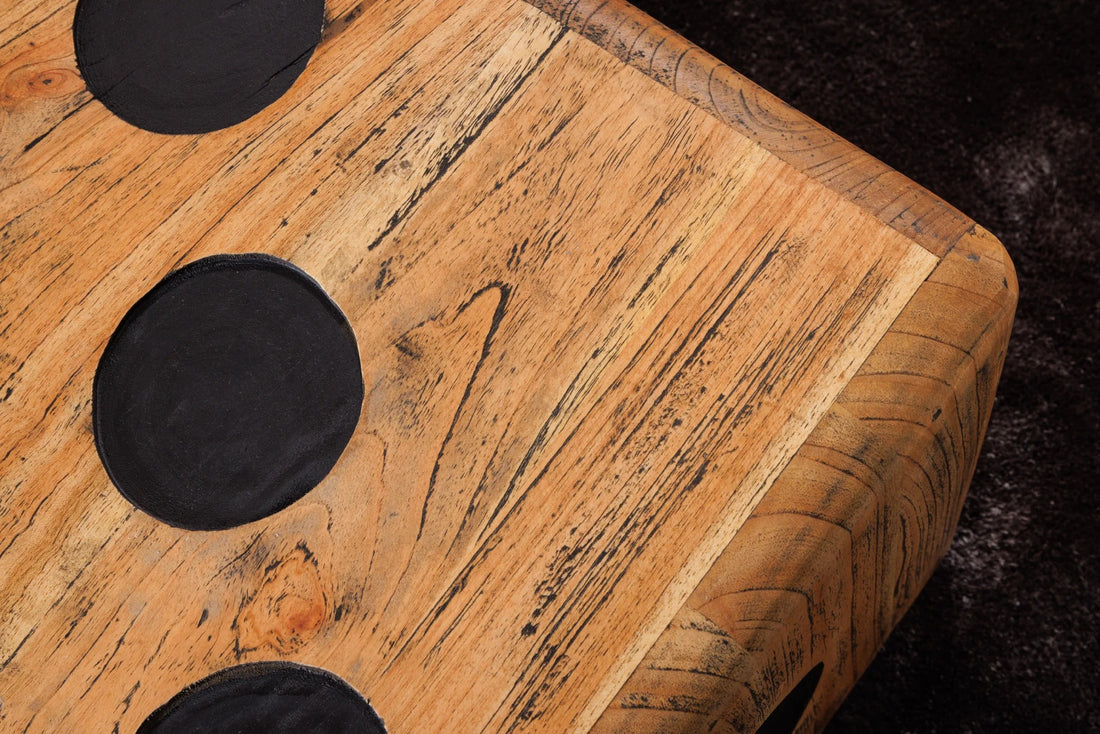 Side Table Cube 41cm Mindi Wood Natural