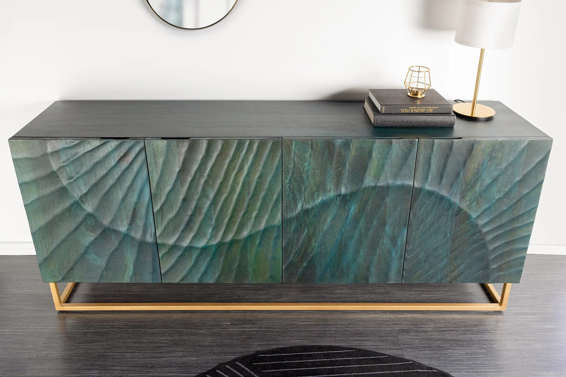 Sideboard Fossil 177cm Mango Wood Turquoise