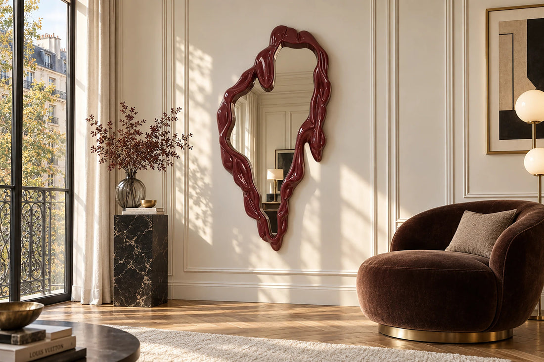 Wall Mirror Fluidum 148cm Red
