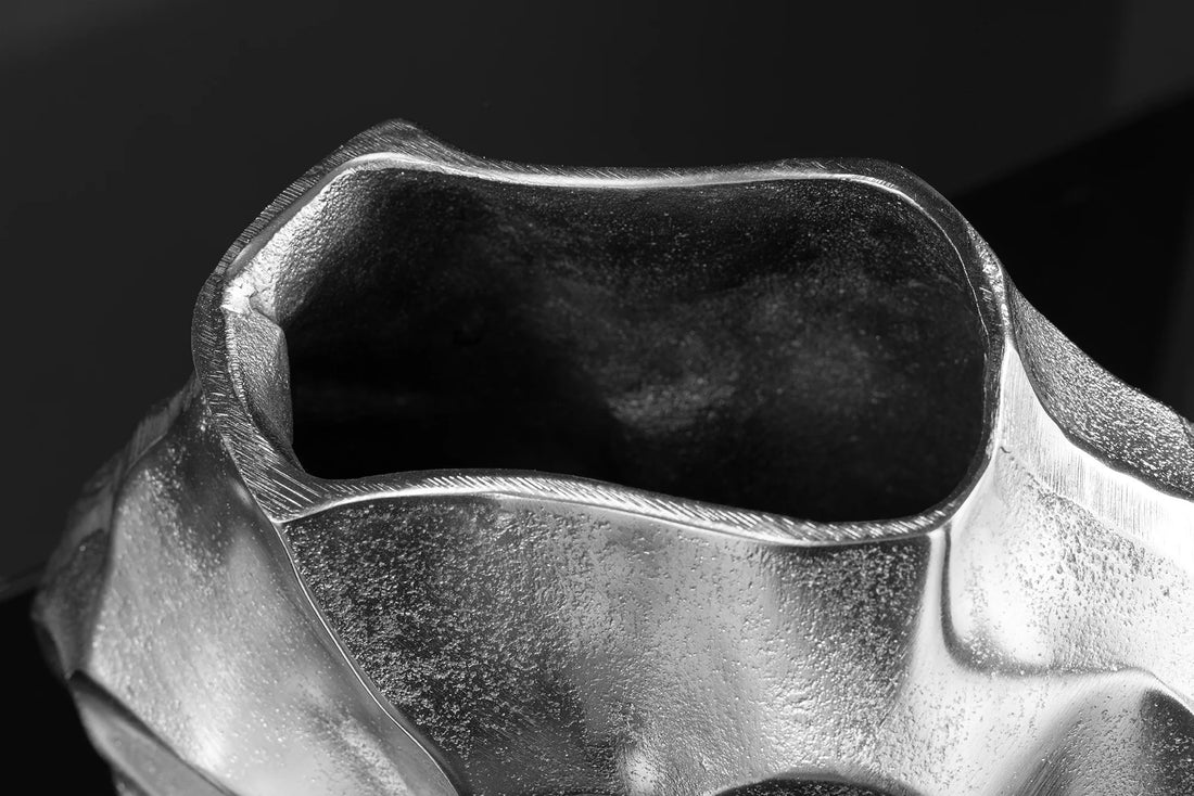 Vase Liquid 30cm Metal Silver