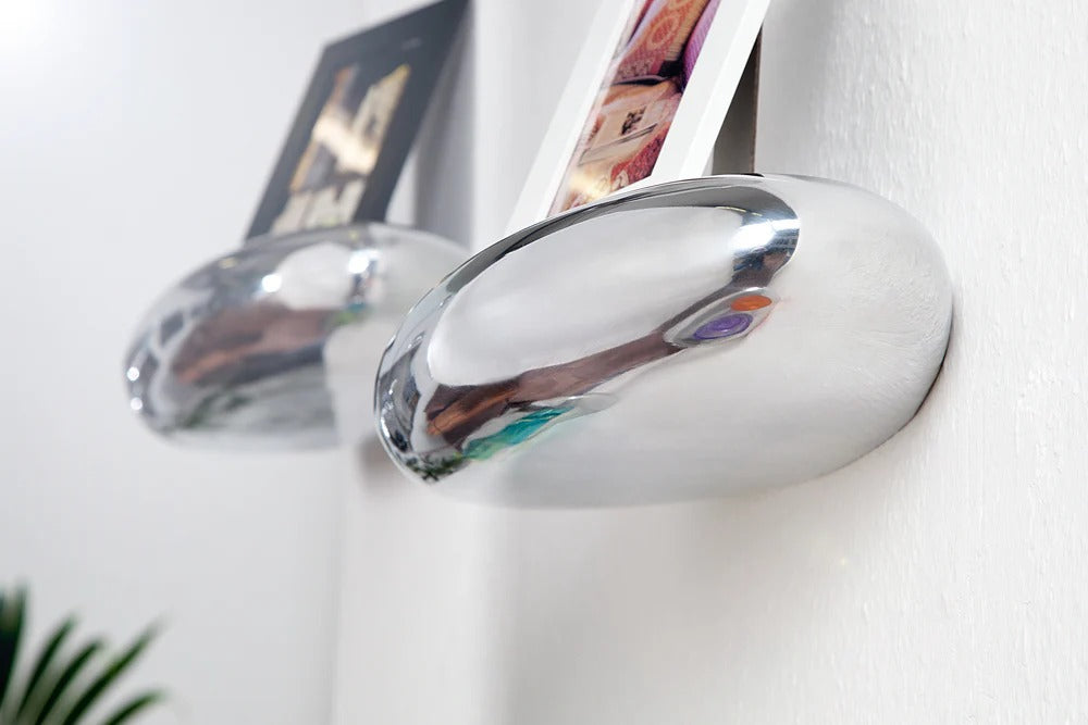 Wall Shelf Tear 40cm Metal Silver