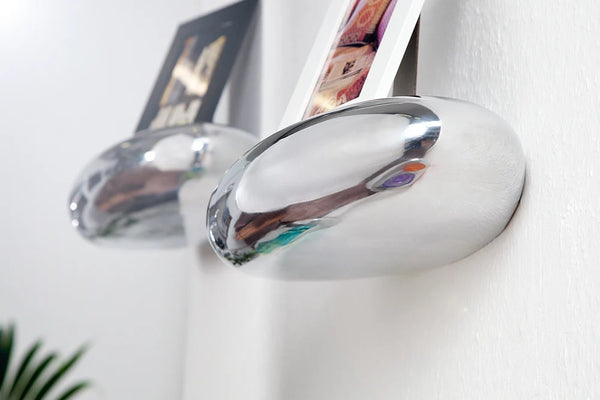 Wall Shelf Tear 40cm Metal Silver