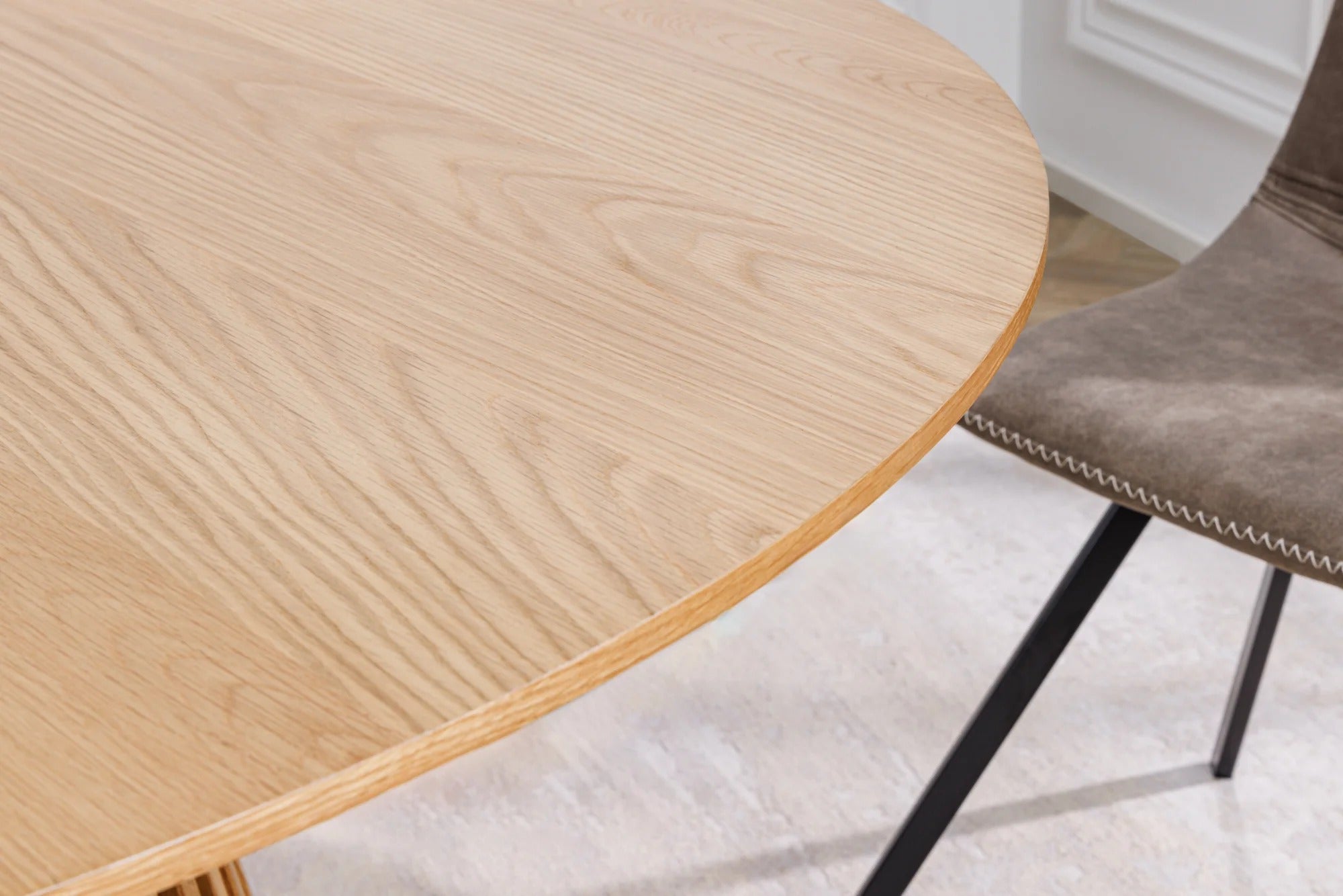 Round Dining Table Yoko 120cm Oak Wood Natural