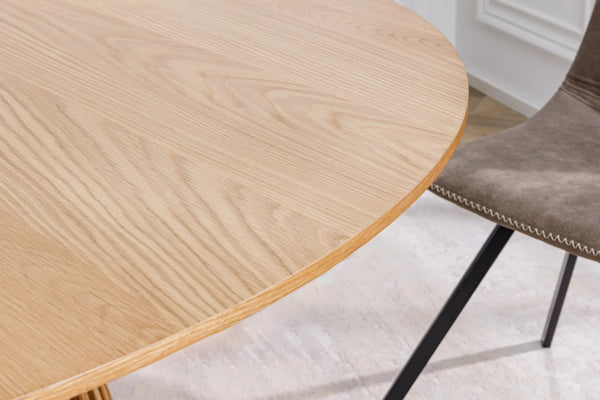 Round Dining Table Yoko 120cm Oak Wood Natural