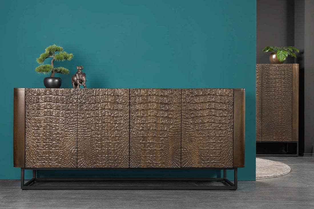 Sideboard Croco 177cm Mango Wood Brown