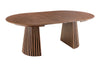 Round Extendable Dining Table Yoko 120-160-200cm Oak Wood Brown